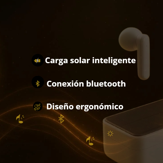 Audífonos Inalámbricos con Panel Solar – Energía Infinita, Sonido Premium