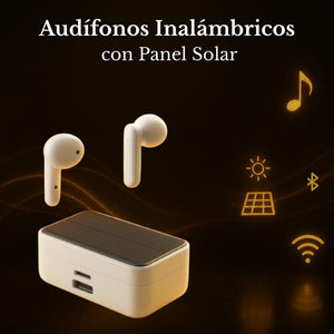 Audífonos Inalámbricos con Panel Solar – Energía Infinita, Sonido Premium